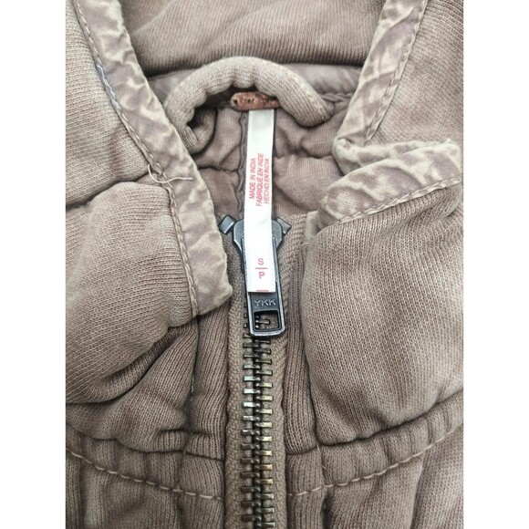 Free People Dolman Quilted Knit Jacket Top Oversized Zip-up Slouchy S NEW 283518 - Picture 5 of 5